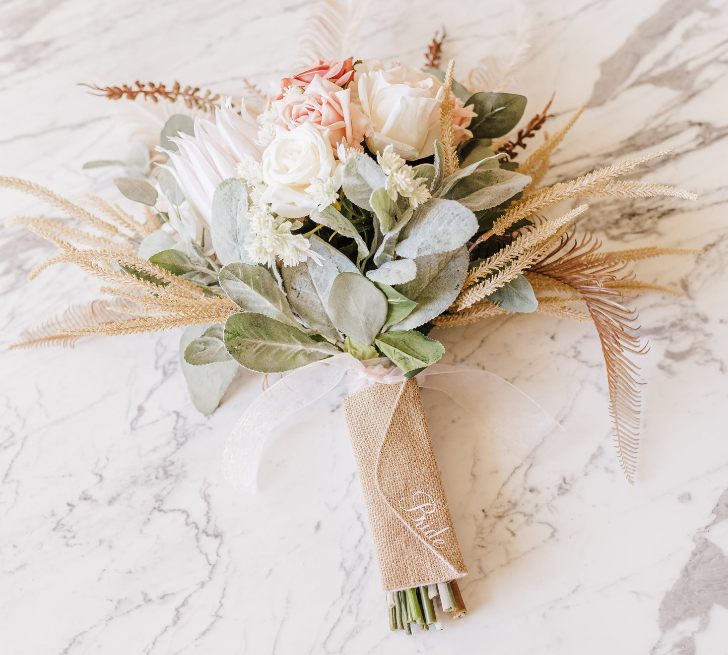 Bouquet Ready Bridal Pocket - Neutral/Rustic